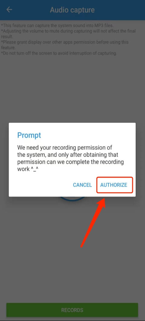 audio recording permission